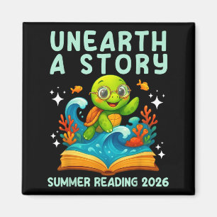 Aimant Livre tortue de mer lecture estivale 2026 déterrer
