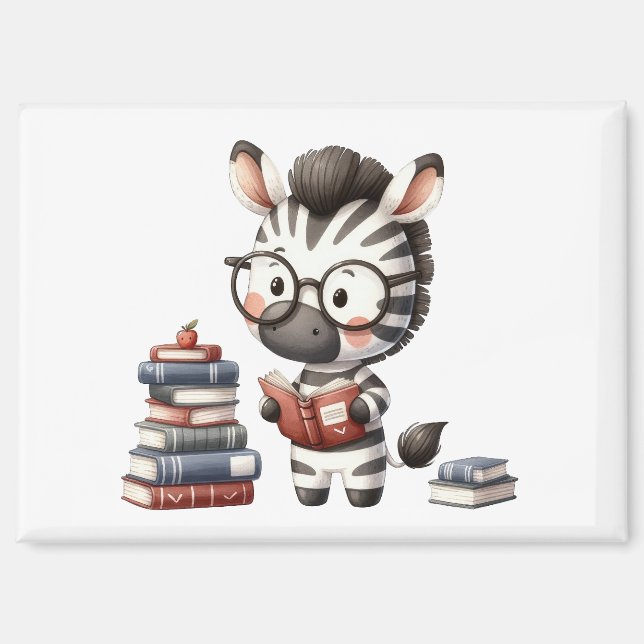 Aimant Livres de lecture Zèbre. (Recto)