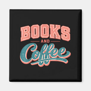 Aimant Livres drôles et amateur de café, addict de la lec