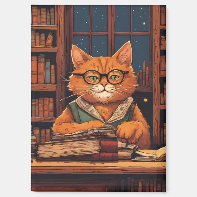 aimant livres et chats (Recto)