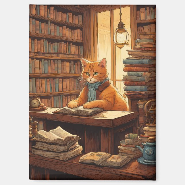 aimant livres et chats (Recto)
