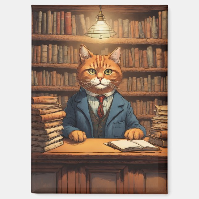aimant livres et chats (Recto)