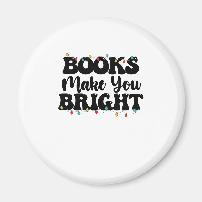 Aimant Livres Vous Rendent Lumineux Lecture De Noël (Devant)
