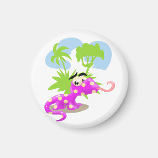 Aimant Lizard de dessin mignon et violet
