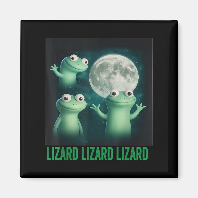 Aimant Lizard Lizard Lizard Lizard Funny Lizard Moon Tren (Devant)