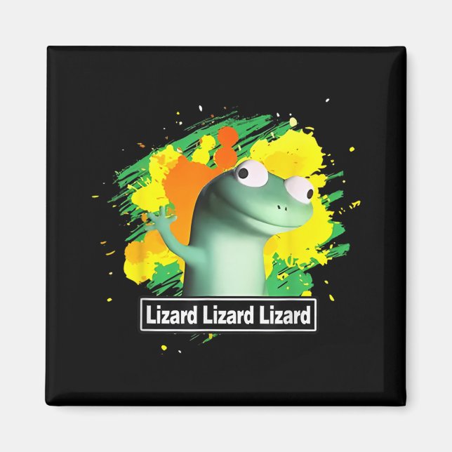 Aimant Lizard Lizard Lizard Shirt Funny Weirdcore Animal (Devant)