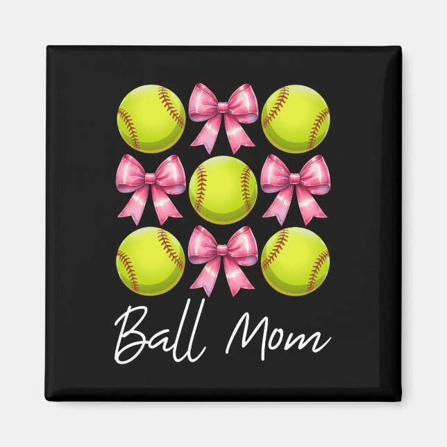 Aimant Ll Mom Softll Mom Mama Mother's Day Pink Coquette  (Devant)