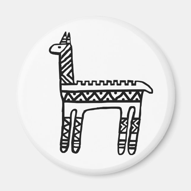 Aimant Llama-BW (Devant)