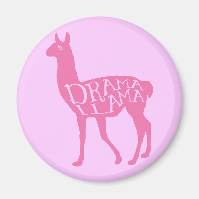 Aimant Llama Drama Rose (Devant)
