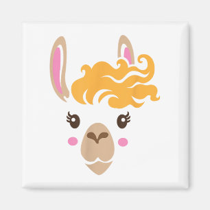 Aimant Llama Face Eyelashes Costume Halloween Coiffure