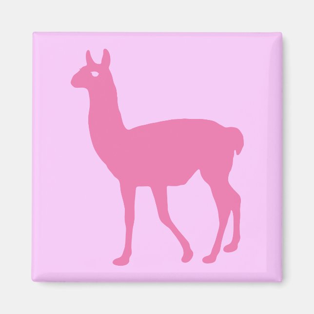 Aimant Llama Rose (Devant)