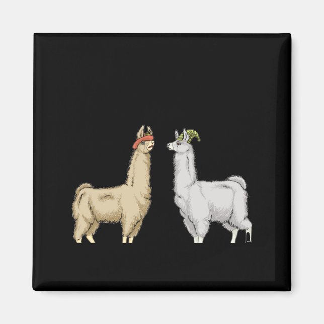 Aimant Llamas With Hats Carl  (Devant)