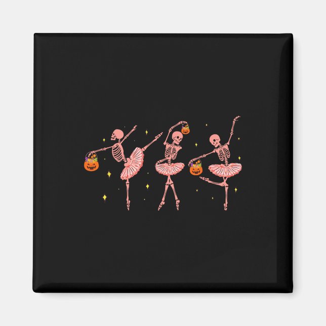 Aimant Llerina squelette dansant Halloween Jack O Lantern (Devant)