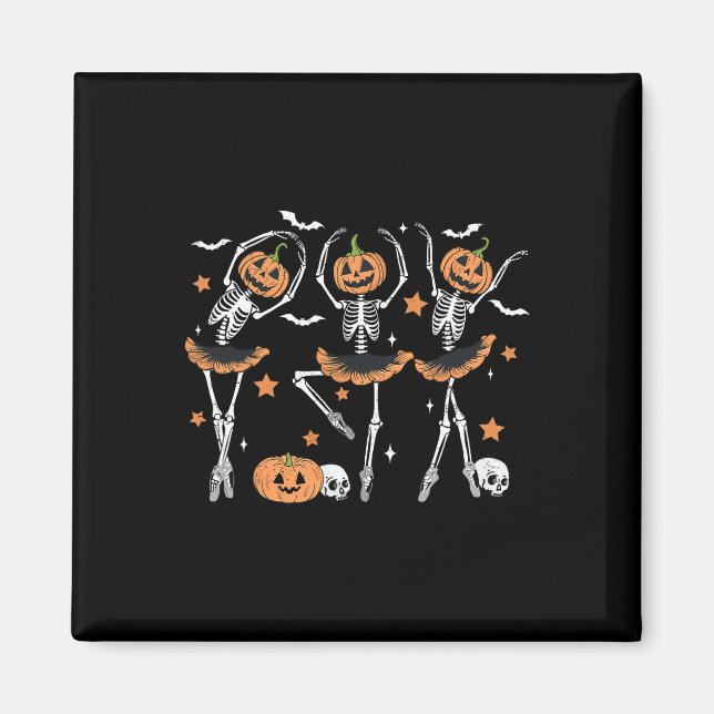 Aimant Llet Citrouille Squelette effrayant Halloween Homm (Devant)