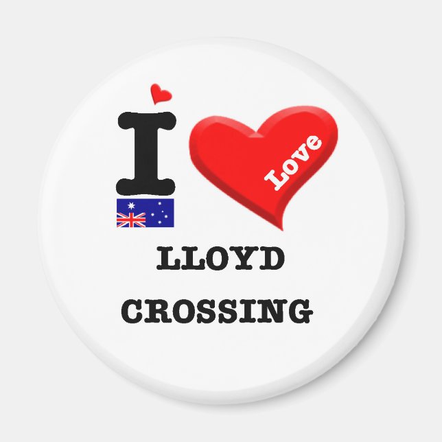 Aimant LLOYD CROSSING - I Love (Devant)