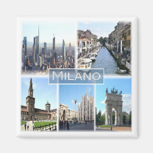 Aimant LMD002 MILAN - Mosaic - Lombardy - Italy - Fridge