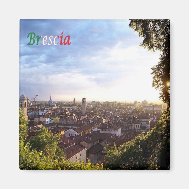 Aimant LMD099 BRESCIA Sunset, Italie, Frigo (Devant)