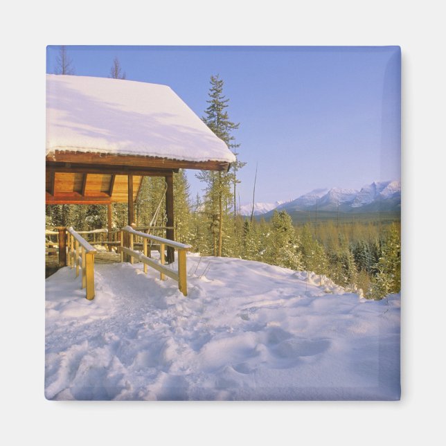 Aimant Location de la cabane USFS Schnauss en hiver avec  (Devant)