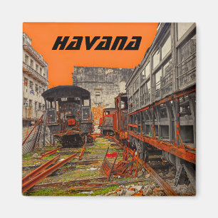 Aimant Locomotives rouillées avec wagons de marchandises
