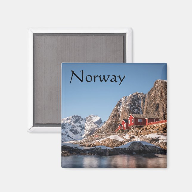 Aimant Lofoten Norvège Souvenir (Recto/Verso)