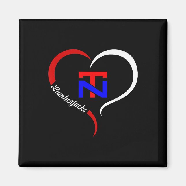 Aimant Logo à mi-coeur du nord de Tonawanda Lumberjacks (Devant)