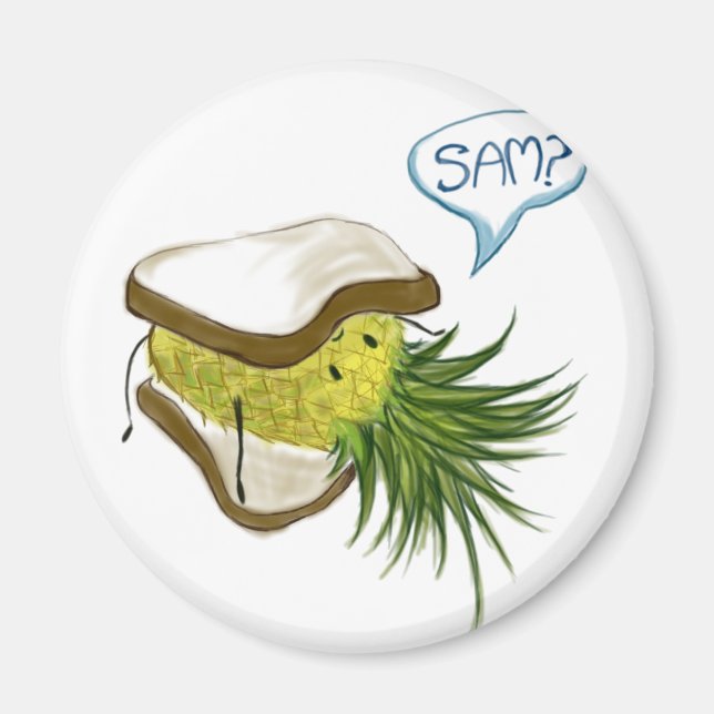 Aimant logo ananas (Devant)