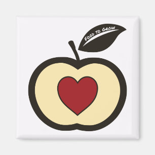 Aimant Logo Apple & Heart Core Food to Grow