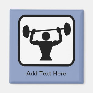 Aimant Logo Bodybuilder / Weightlifter personnalisable