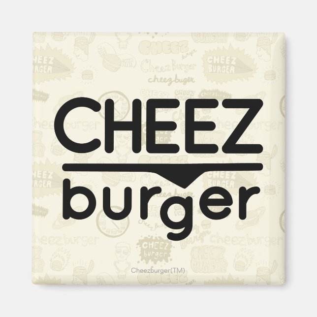 Aimant Logo Cheezburger (noir) (Devant)
