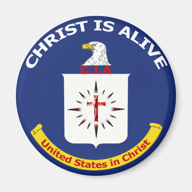 Aimant Logo CIA "Le Christ est vivant" (Devant)