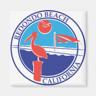 Aimant Logo couleur de plage Redondo 01