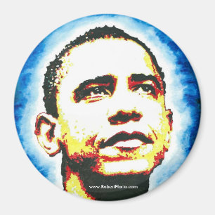 Aimant Logo d'aimant de portrait d'Obama