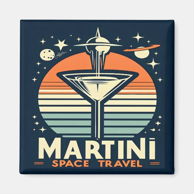 Aimant Logo de décollage de Martini Space Travel (Devant)