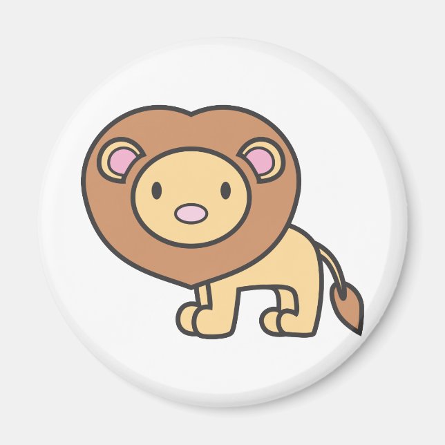 Aimant Logo de dessin sur Lion (Devant)