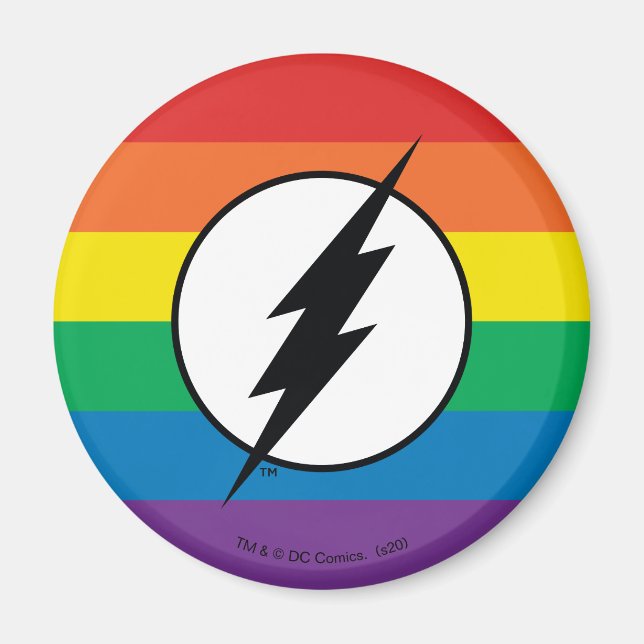 Aimant Logo de Flash Rainbow (Devant)