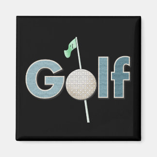 Aimant Logo de Golf avec Bal de Golf et Drapeau Sports