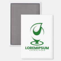Logo de goutte d'eau abstraite verte et globe