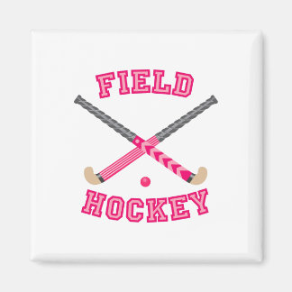 Aimant Logo de hockey sur gazon rose