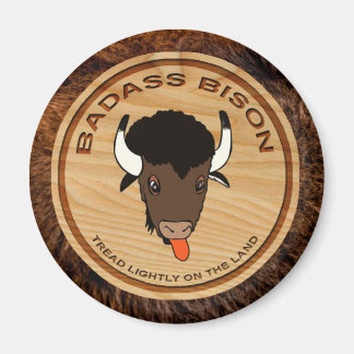 Aimant Logo de la ferme de bisons de Badass