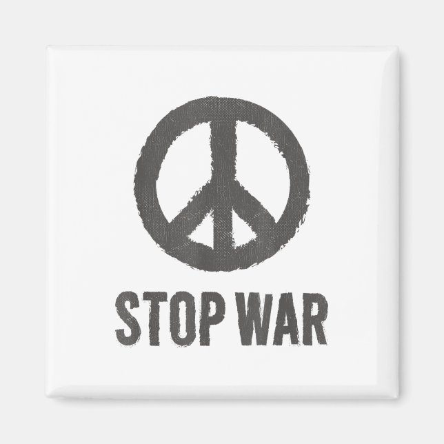 Aimant Logo de la Paix Hippie symbole Stop War Protest Pa (Devant)