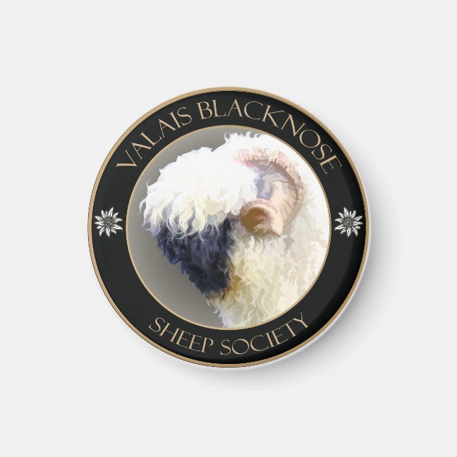 Aimant Logo de la Société des Moutons du Valais Blaccusé (Devant)