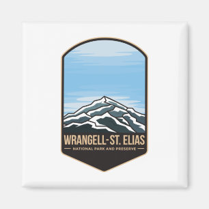 Aimant Logo de l'emblème du parc national Wrangell st eli