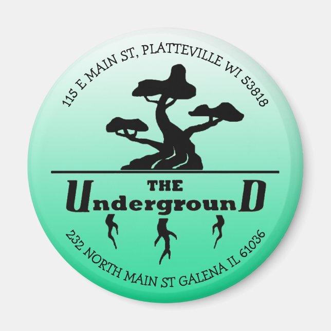 Aimant Logo de l'entreprise et adresse de l'appréciation  (Devant)