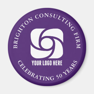 Aimant Logo de l'entreprise violet sur mesure pour les af