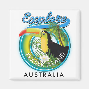 Aimant logo de l'exploration de l'île Fraser Australie