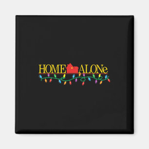 Aimant Logo de Noël Home Alone avec une guirlande de coul