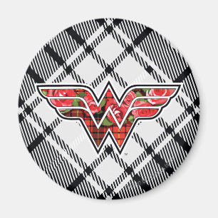 Aimant Logo de Red Roses et Plaid Wonder Woman