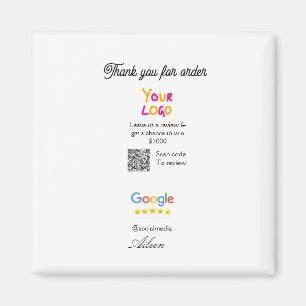 Aimant logo de site web d'entreprise de critique Google s