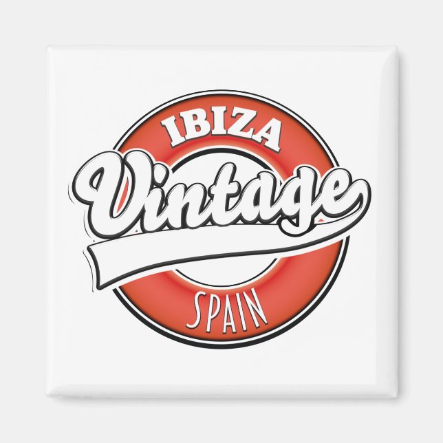 Aimant Logo de style vintage Ibiza (Devant)