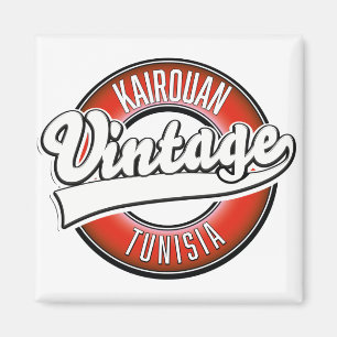 Aimant Logo de style vintage Kairouan tunisie